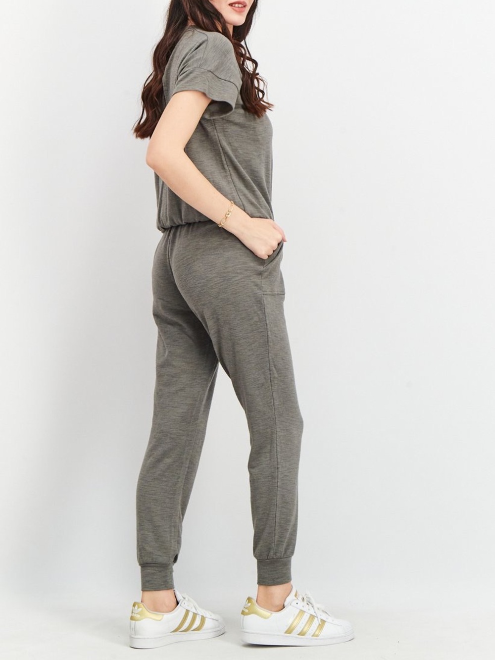 Splendid Drawstring Short-Sleeve Jumpsuit - Picture 2 of 9